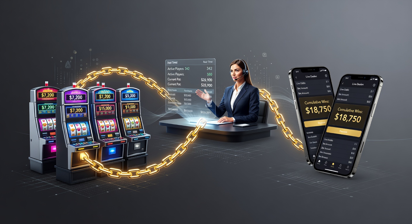 Visuelle Darstellung eines Jackpots, der durch mobile Wetten, Live-Dealer und Slots ansteigt, mit Smartphone, Tablet und Casino-Tisch im Bild