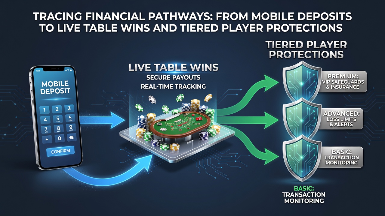 Visualisierung von Live-Tisch-Spielen mit integrierten Finanzpfaden und Spielerschutz